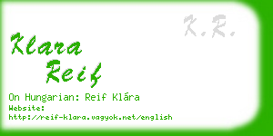 klara reif business card